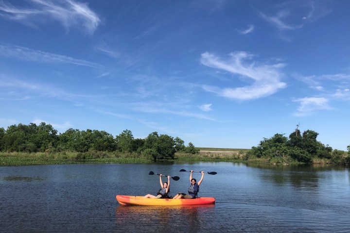 a small boat in a body of water