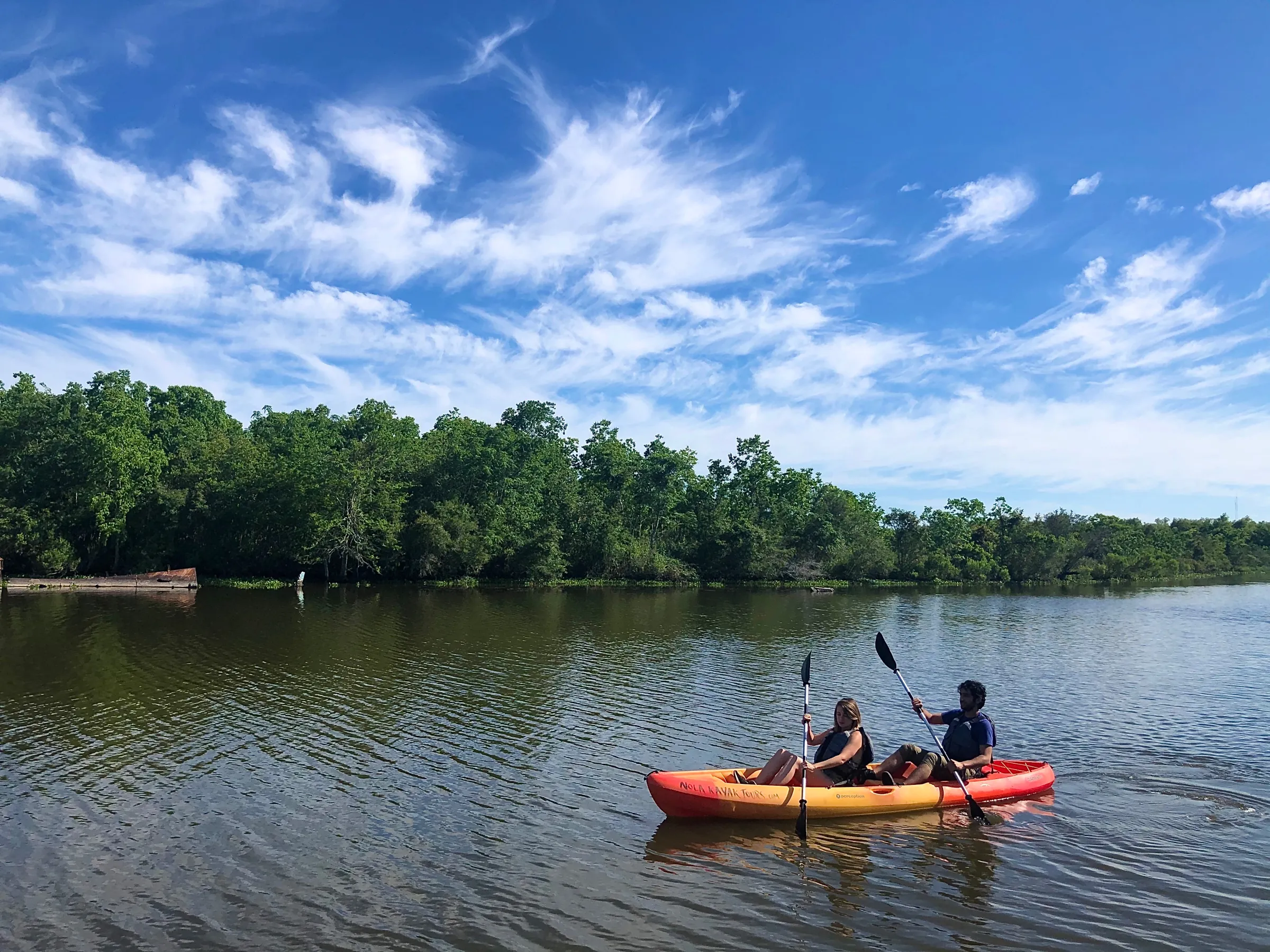 a small boat in a body of water
